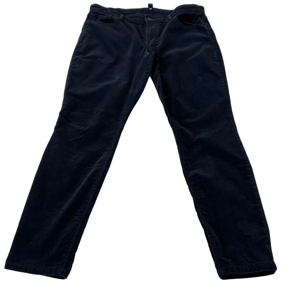 Gap‎ Pants Women's Velour Black Tapered Leg 5 Pocket Size 12/31R